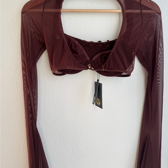 LC MESH Bustier Levi Marrón Chocolate Santísimas - Picture 11 of 12